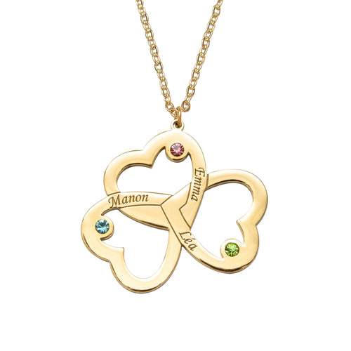3 Herzen Personalisierbare Kette