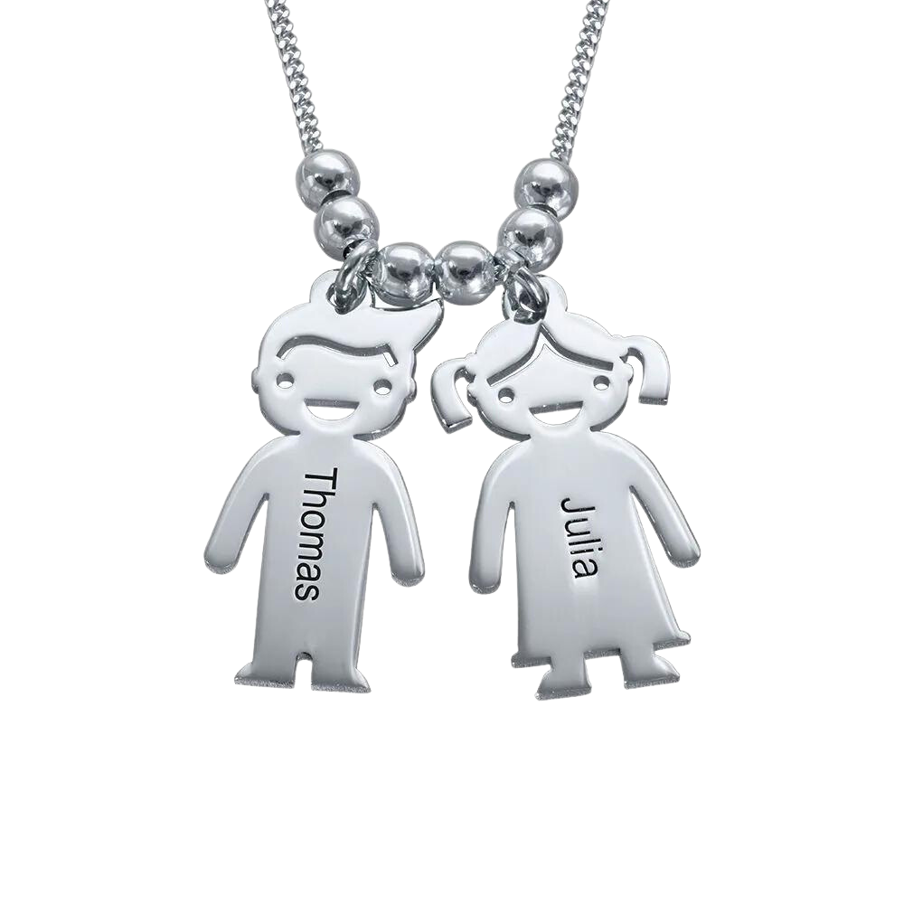 Personalisierte Halskette Kinder Mädchen Jungen Figur